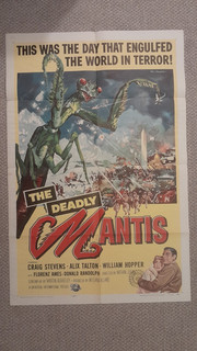 Deadly Mantis 1957 sci fi horror ORIGINAL US one sheet poster nice shape!