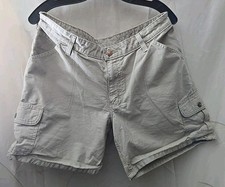 VTG Carhartt Woman's Cargo Shorts Khaki Cotton Workwear Utility Pockets Size 12