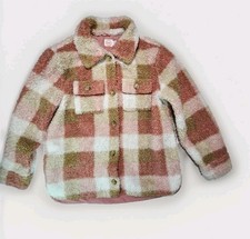 Wonder Nation Faux Shearling Shacket Jacket Girls Size L 10-12