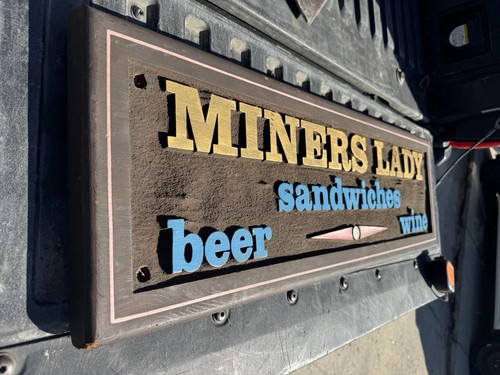 Old Wood Restaurant Advertising Sign Hand Painted Folk Art Signs