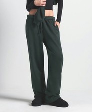 SKIMS Cotton Fleece Classic Straight Leg Pant in Spruce - Size Large