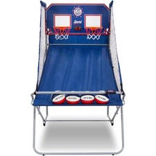 Arcade Basketball Game for Home with Paddle Scoring Hoop 10 Game Modes 4 Balls