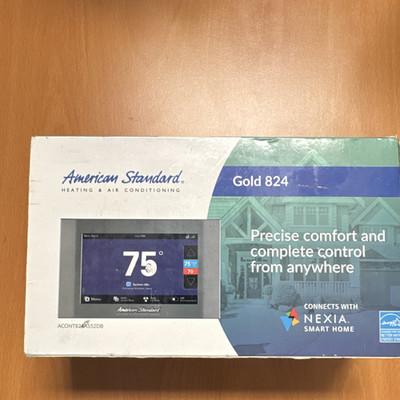 American Standard Gold 824 Wi-Fi Touchscreen Thermostat Nexia ACONT824AS52DB
