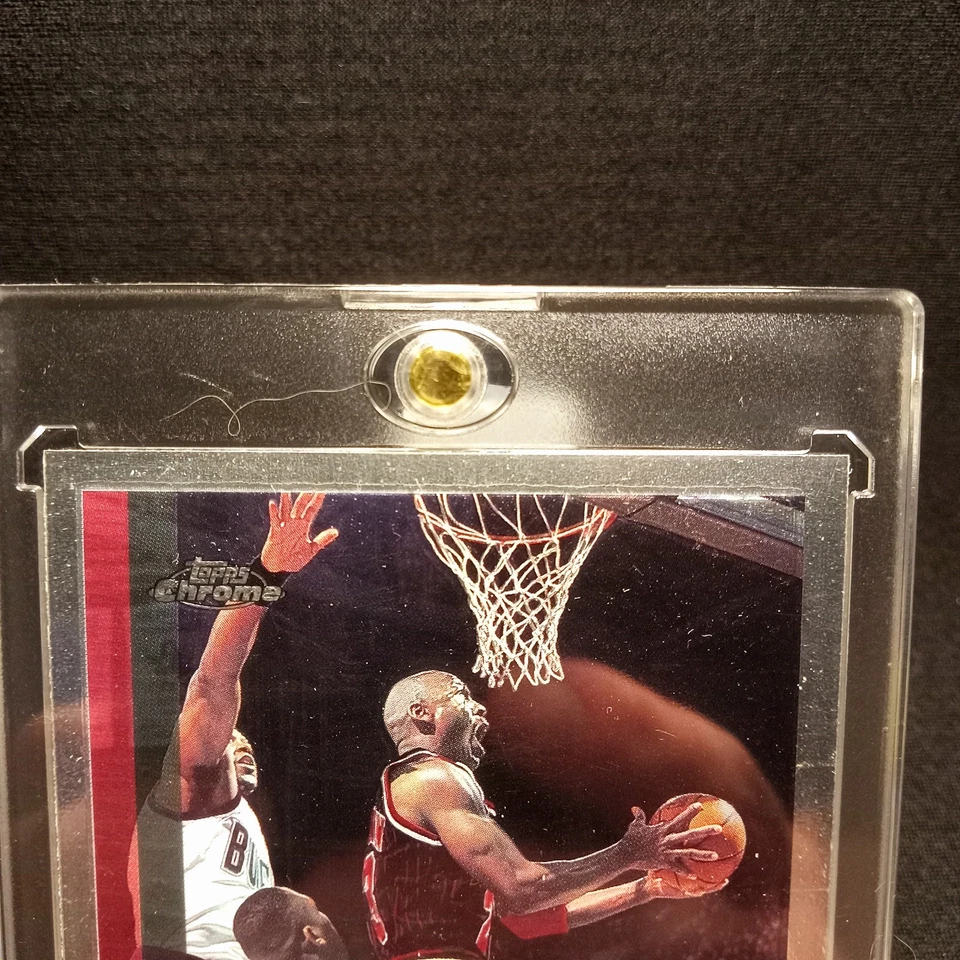 1997 - 98 Topps хром - Майкл Джордан #123 Chicago Bulls 🏀🐐!     - Изображение 3 из 4