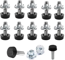 1/4" Thread Furniture Feet Levelers - 20 Pack Adjustable Leveling Feet with T...