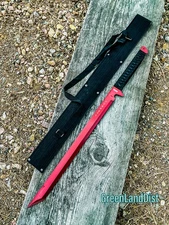 26"  Full Tang Ninja Machete New Red Ninja Sword Stainless Steel with Sheath