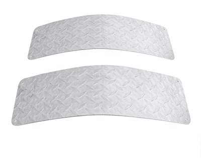Pair of Aluminum Diamond Plate Trailer Fender Rock Guard 16''x8''