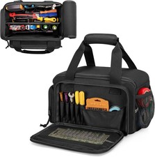 12-Inch Tool Bag with Anti-friction Bottom, Hand Storage Organizer Black