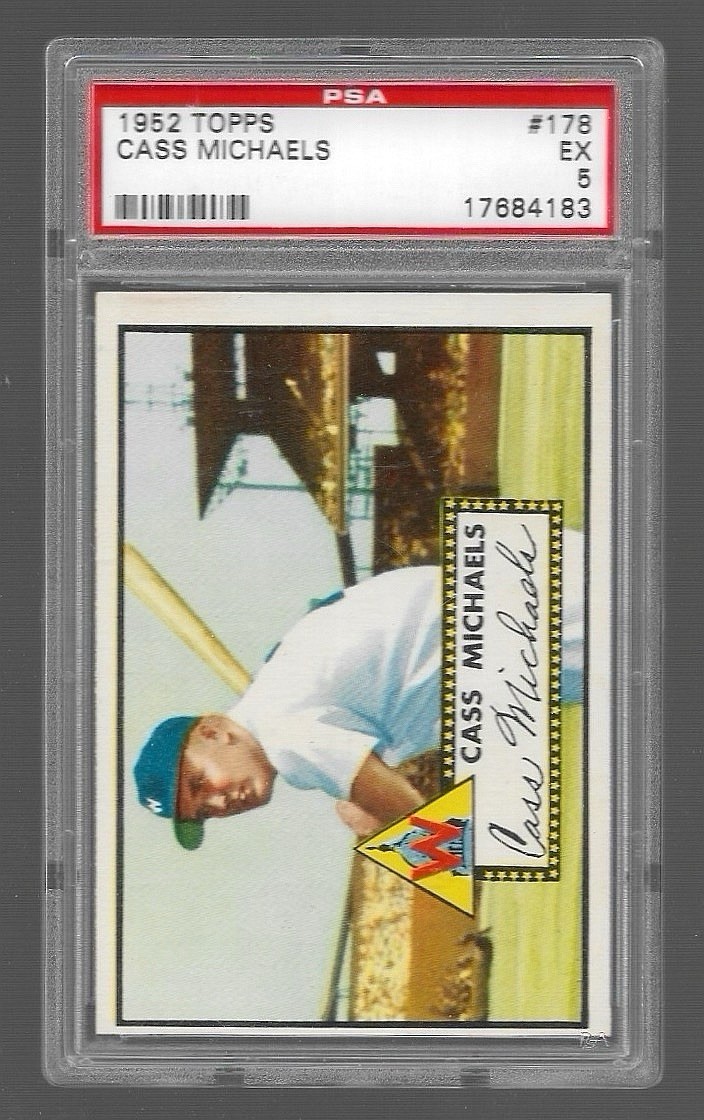1952 Topps #178 Cass Michaels Washington Senators MLB  PSA 5 Vintage