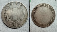 {798} SILVER SHILLING 1811 - Yorkshire - York Cattle & Barber.
