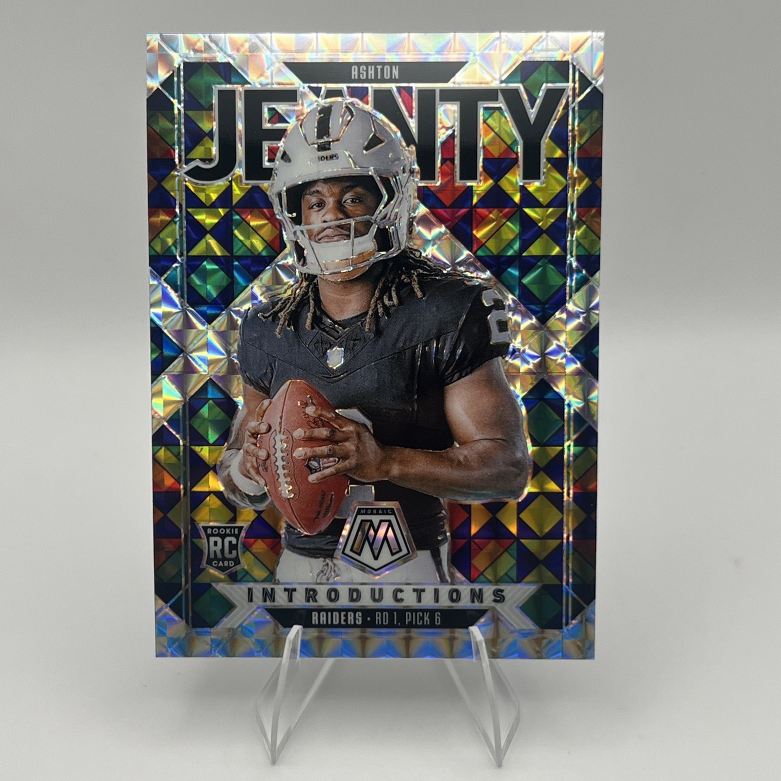 2025 Panini Mosaic - Ashton Jeanty - Rookie Introductions Silver Prizm - Raiders