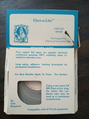 Elect-a-Lite Miniature Dollhouse Copper Electrical Conductor Tape-12V Comp.