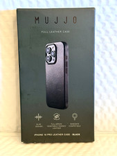 Mujjo - Apple iPhone 16 Pro Leather Case - Bl...