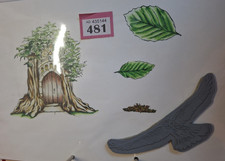 DOOR IN TREE AND OWL STAMP (P481)