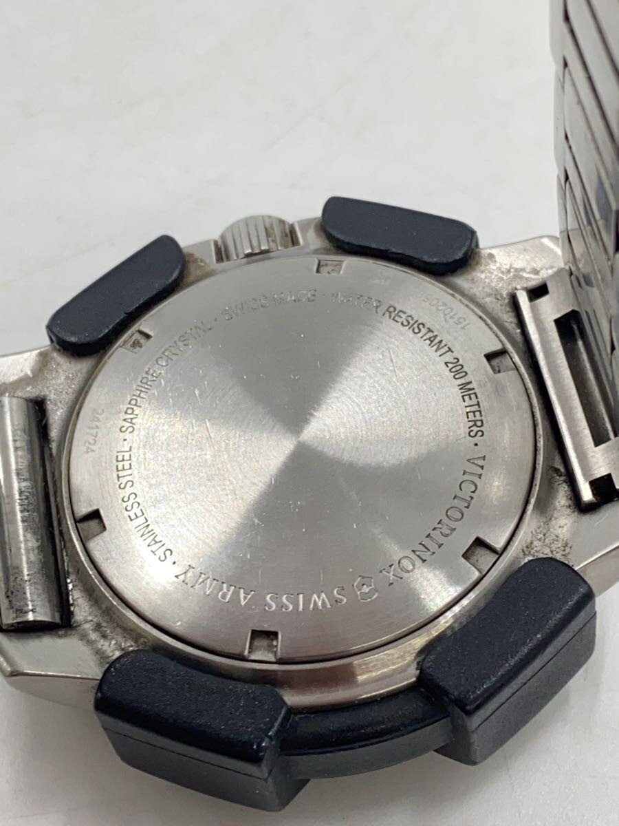 VICTORINOX 241724 INOX Navy Dial Stainless Watch Near Mint JAPAN
