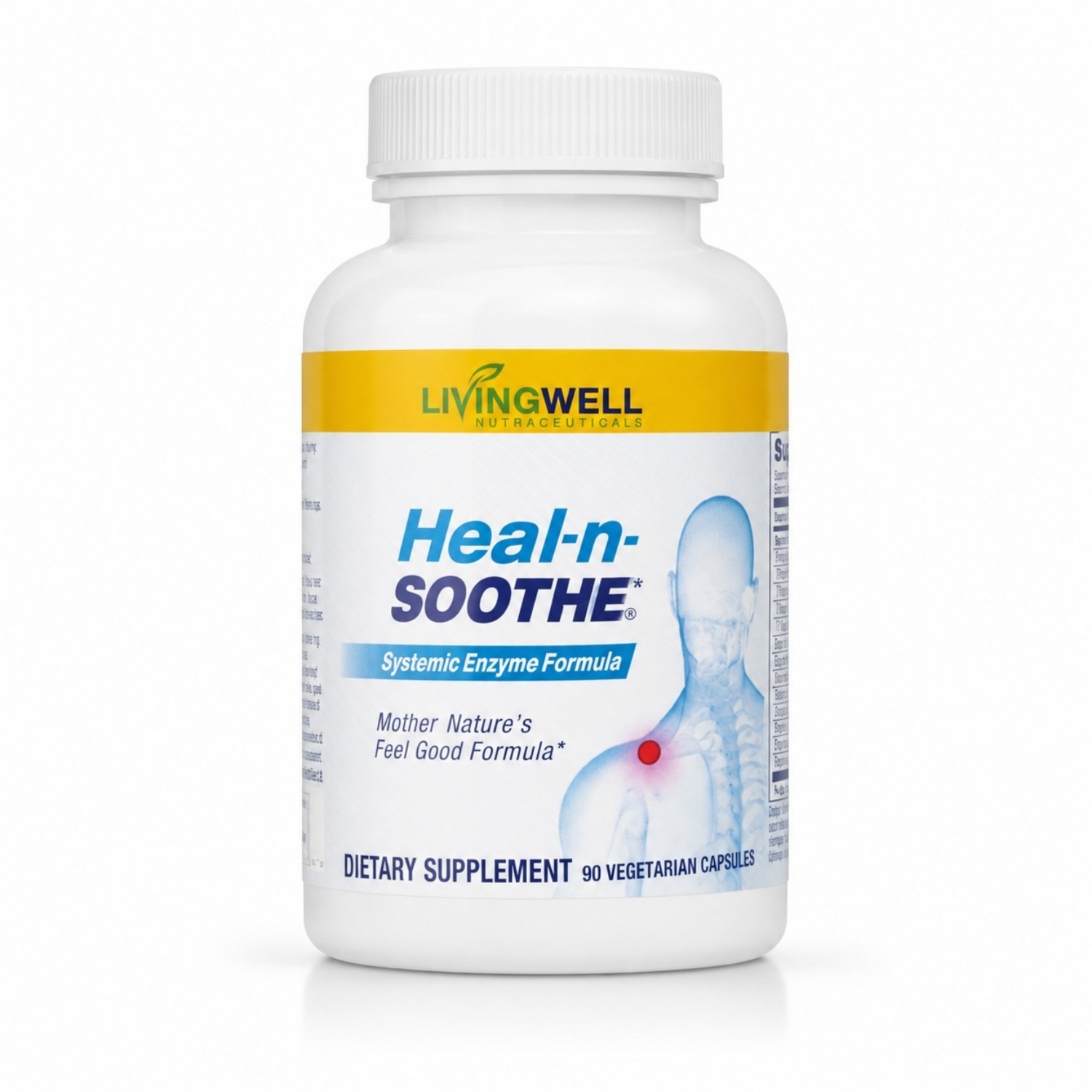 LivingWell Heal-n-Soothe Enzyme Formula 90 Capsules Joint Support