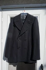 US Navy Issued Pea Coat Military Authentic Heavy Wool Mens Size 36 R (Medium)