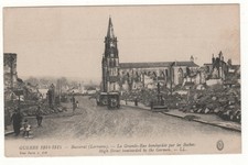 Old postcard 54 - BACCARAT: LARGE BOMBED STREET (MEURTHE-&-MOSELLE) MILITARIA 1914-1918