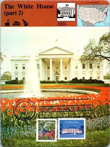 Dr Jim Stamps Maximum Card The White House 33C American Flag Forever Combo Fdc