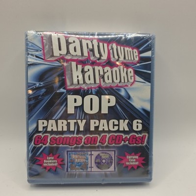 Music CD Party Tyme Karaoke Pop Party Pack 6 Various Artist 2015 64 Songs 4 CD's