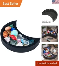 Black Crescent Moon Display Tray for Crystals & Treasures - Perfect Gift