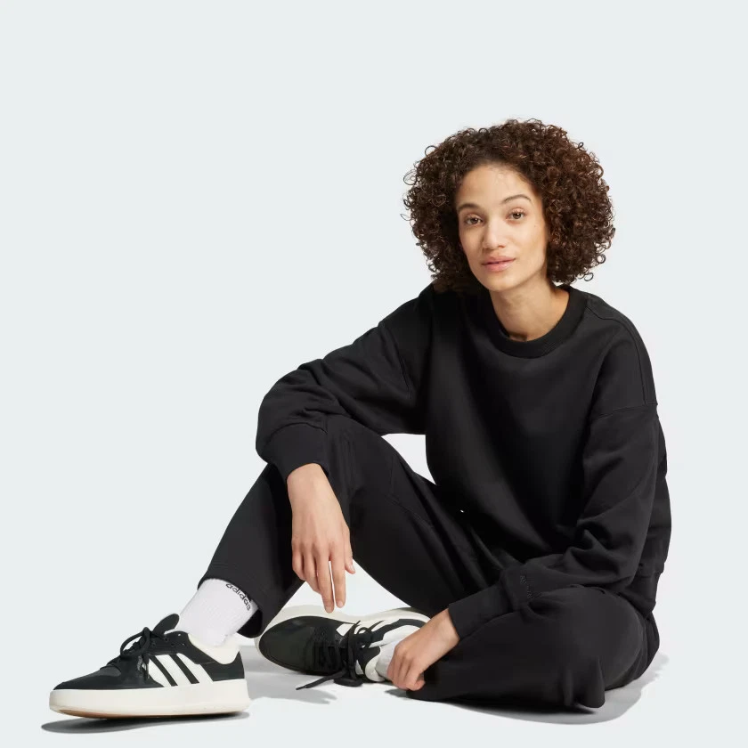 adidas women ALL SZN Fleece Loose Sweatshirt - Image 3 of 4