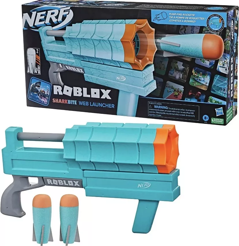 Nerf Roblox Sharkbite: Web Launcher Rocker Nerf Blaster, 2 Roblox