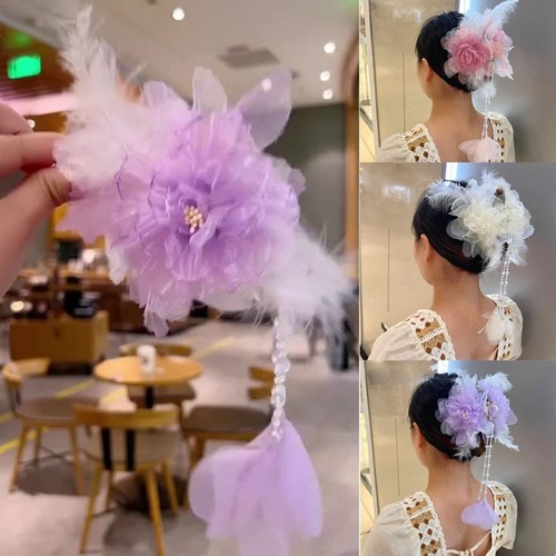 Plastic Grasping Clip Beads Tassel Hair Claw Creative Gift Crab Hair Clips