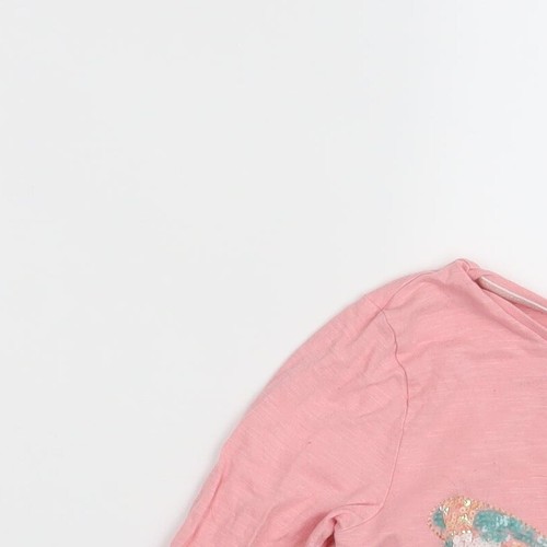 F&F Girls Pink Cotton blend T-Shirt Size 8-9 Years - erfly - Picture 5 of 12
