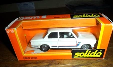 Solido GAM 2  1/43 Scale BMW 2002 No. 28 White Color Mint Car w/ Ex Box France