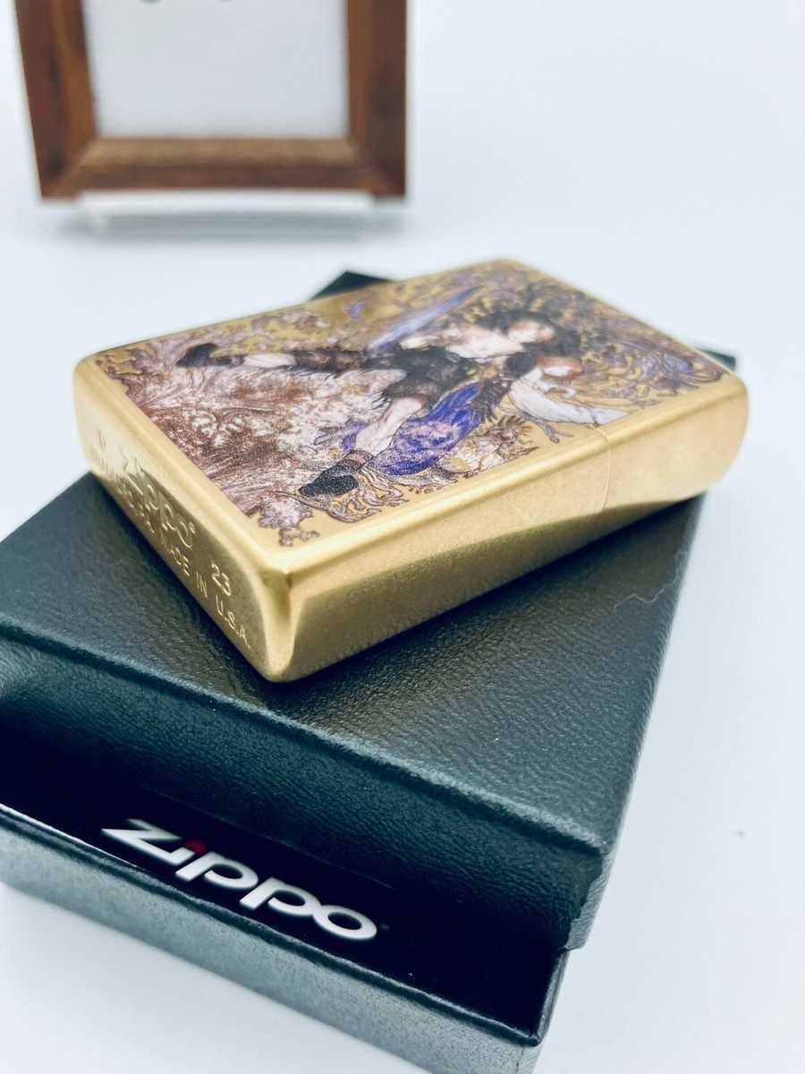 Zippo Final Fantasy 10 Ⅹ Yoshitaka Amano Water Warrior Gold Japan