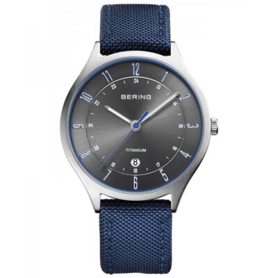 Bering Men's Wristwatch Titan Ultra Slim 11739-873-1Textil