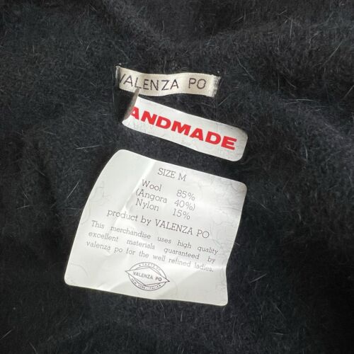 Valenzo Po Dress Handmade Wool Angora Blend Sequin Low Back Size Medium - Picture 10 of 12