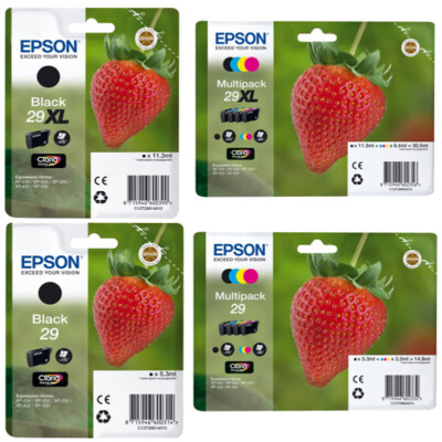 Epson ORIGINAL DRUCKER TINTE PATRONEN 29 / 29xl Erdbeere-Serie T2981 T2991