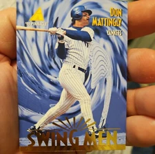 1995 Pinnacle #295 Don Mattingly SWING MEN New York Yankees