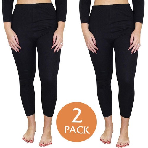 2,3 Pack Ladies Thermal Underwear Long Sleeve Vests Long John Winter Warm Bottom - Picture 6 of 8