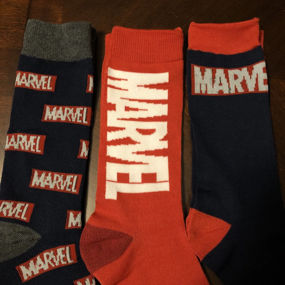 Crazy Socks, Marvel Socks, 3 Pack, Size 10-13, Great Gift Teens Adults Kids