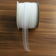 100m Rolle Kräuselband 25mm transparent Gardinenband