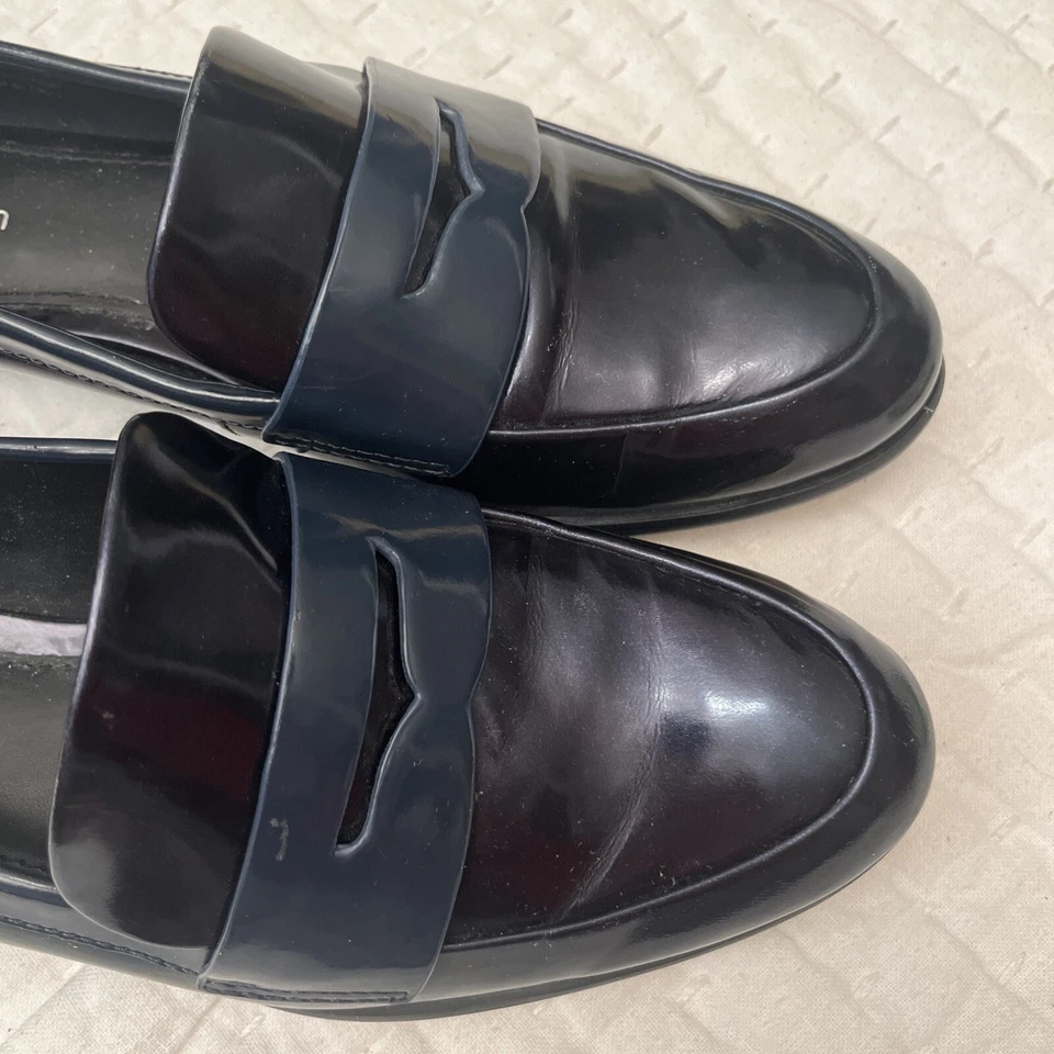 ZAPATO MUJER CALVIN KLEIN CELIA PERLA NERA MOCASÍN PLANO METÁLICO Talla 6.5 Foto 4 de 4