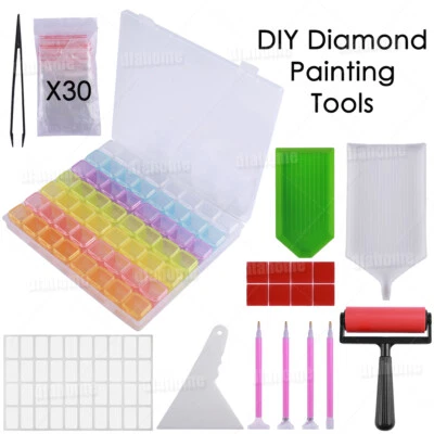 MARKENLOS 5D Diamant Painting Werkzeuge Diamond Stickerei Malerei Zubehör Aufbewahrungsbox