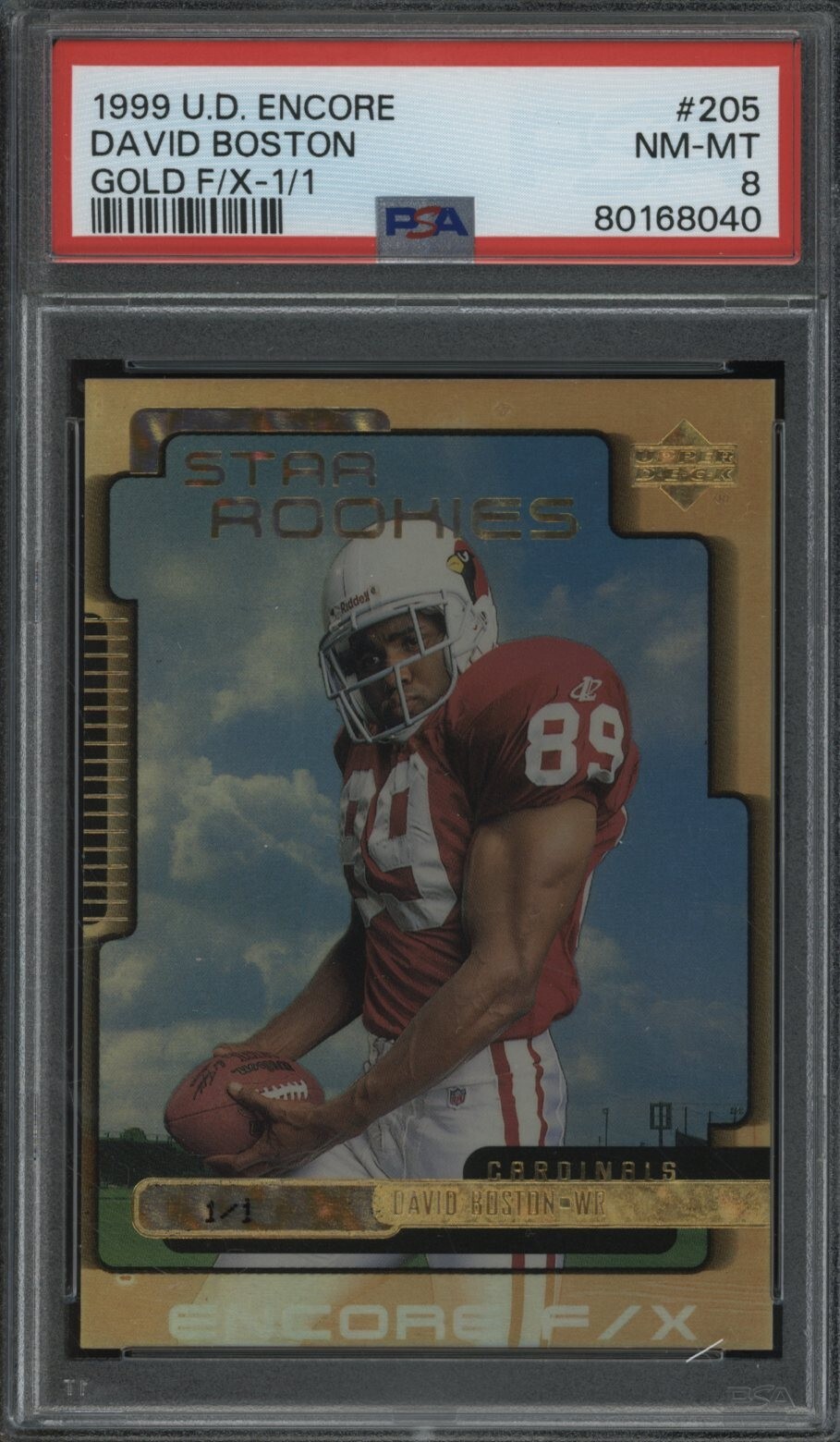 David Boston Upper Deck Encore #205 Gold F/X-1/1