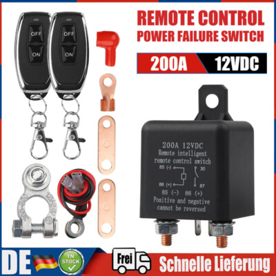 12V 200A Autobatterie Relais Doppelter Funkfernbedienung Batterietrennschalter