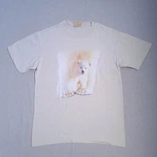 The Mountain Mens Vintage T-Shirt Size M Polar Bear Cub Short Sleeve Crew Neck