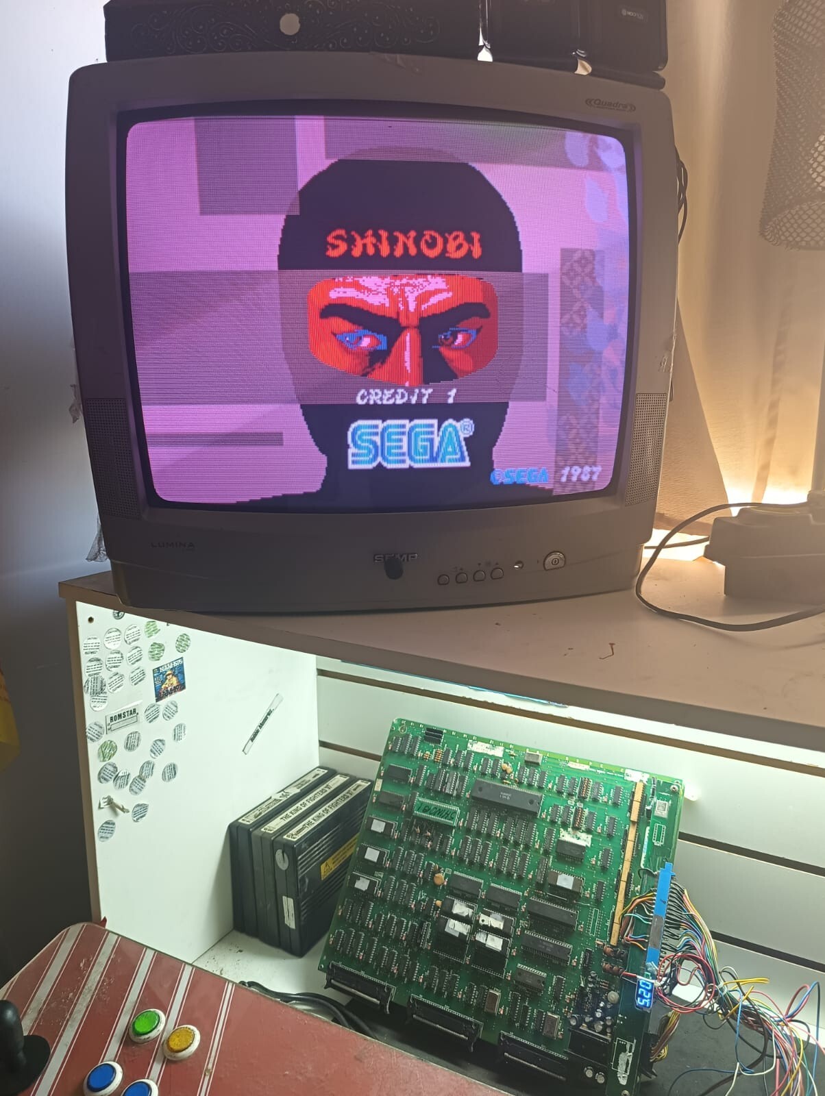 Shinobi SEGA Non Jamma PCB game board arcade 1987 SYTEM 16A with adapter