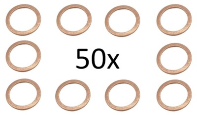 50 Stück Kupferringe Scheibe Unterlegscheibe Ring 22x29x1,5 mm DIN 7603 Form A