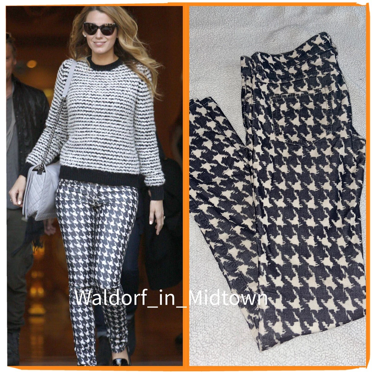 Houndstooth 2025 skinny jeans