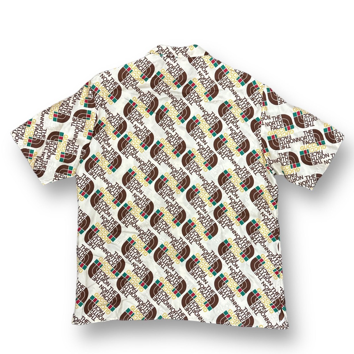 Gucci × The North Face 21SS Logo Allover Open Collar Short Sleeve 