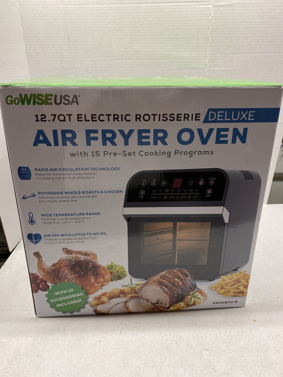 GoWISE USA GW44800 Electric Air Fryer Oven Black