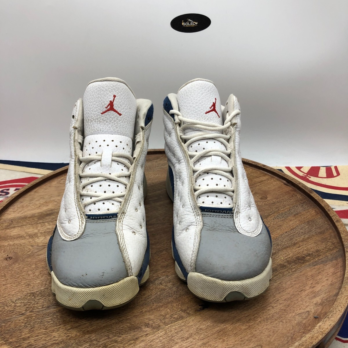 #オリジナル Air Jordan 13 ネイビー/ホワイト 26cm ジャンク Air Jordan 13 Retro White Obsidian Powder Blue (GS) - DJ3003
