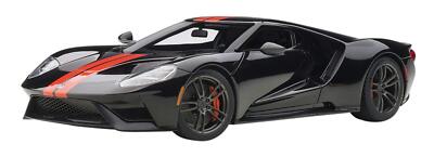 Autoart 1/18 Ford Gt 2017 Black Orange Stripe 1.76 Pound 72945
